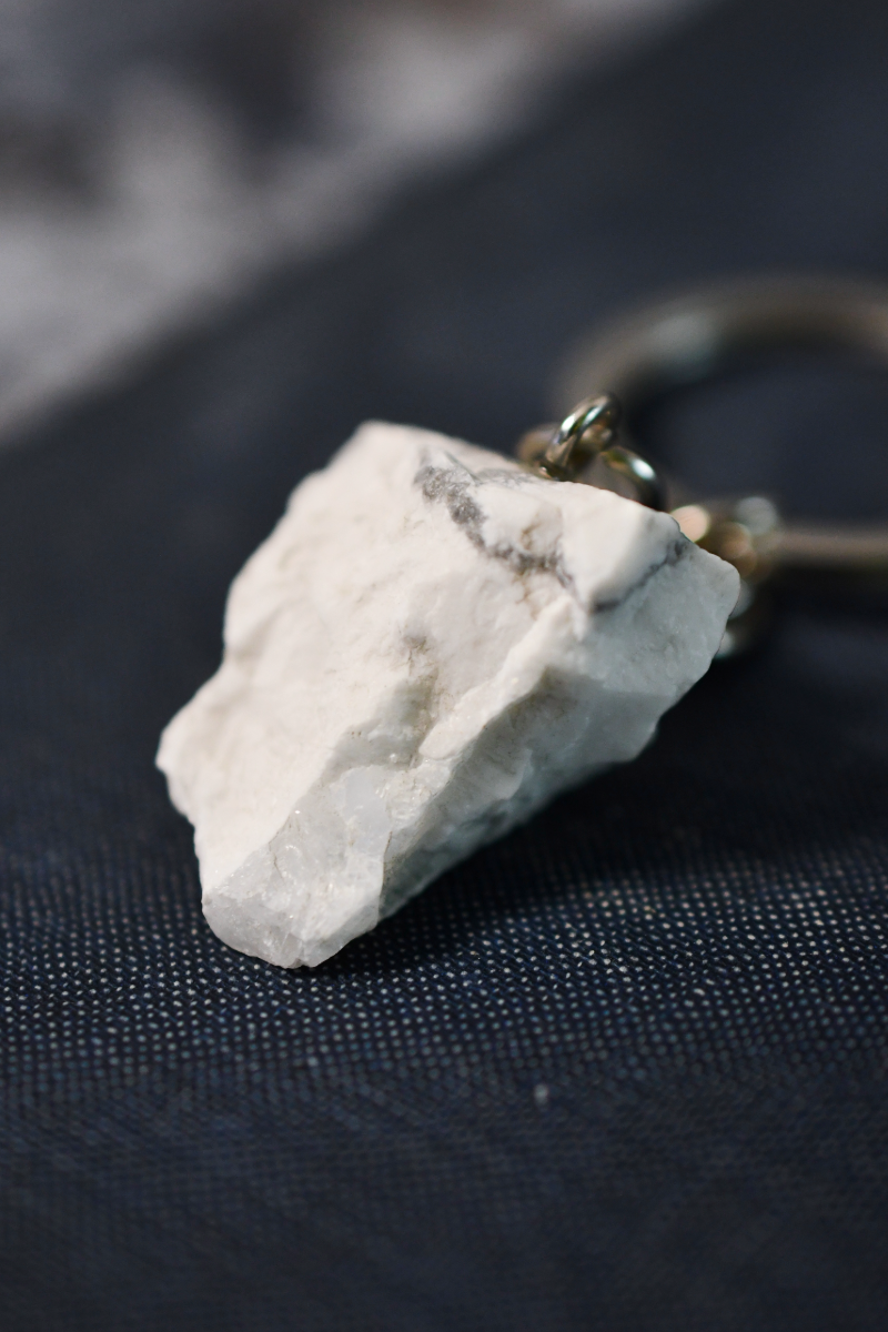 Howlite Crystal Keyring
