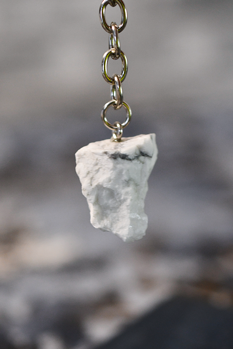 Howlite Crystal Keyring