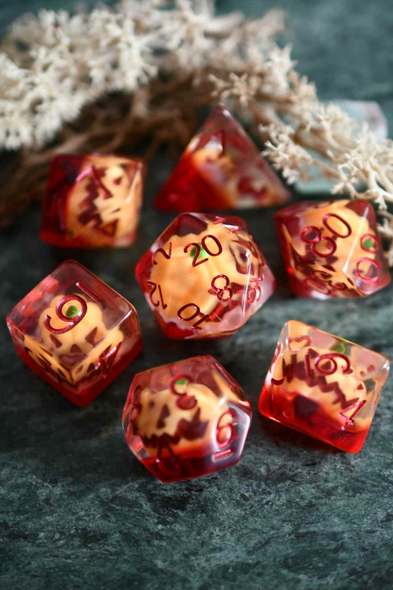 Jack O Lantern - Acrylic Dice Set
