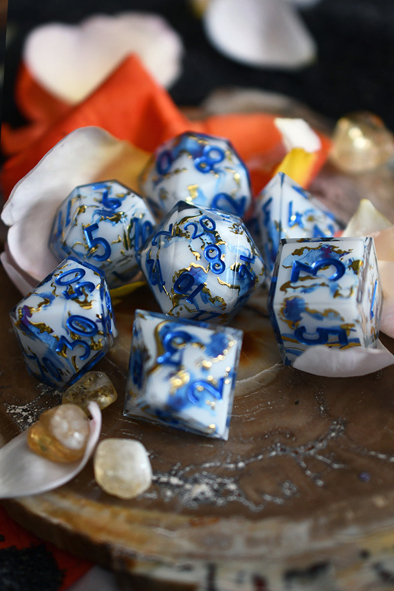 Kintsugi - Premium Sharp Edge Dice Set