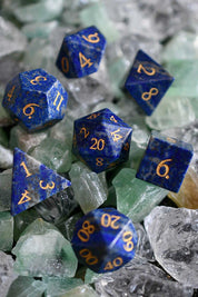 Lapis Lazuli Gemstone Dice Set