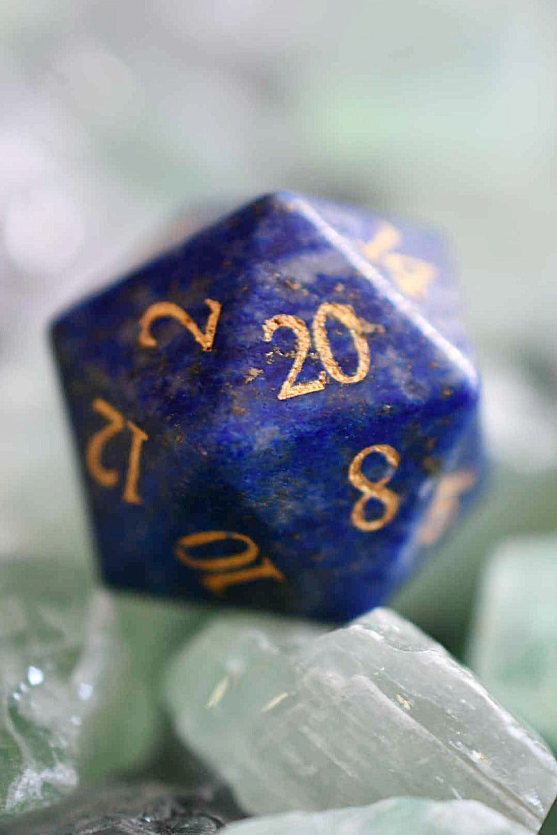 Lapis Lazuli Gemstone Dice Set