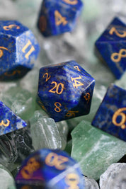 Lapis Lazuli Gemstone Dice Set