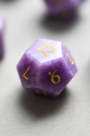 Lilacstone Gemstone Dice Set