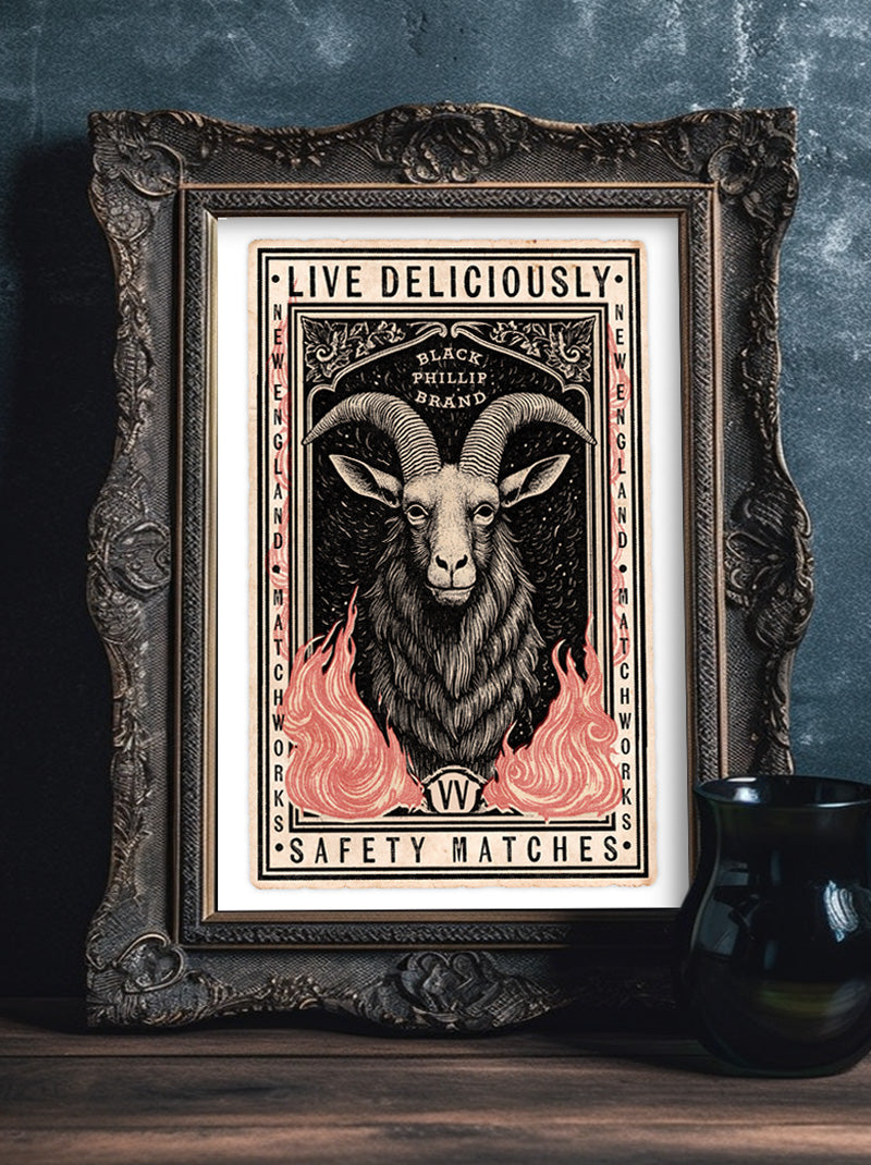 Live Deliciously Matchbook - Art Print