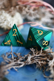 Malachite Gemstone Dice Set