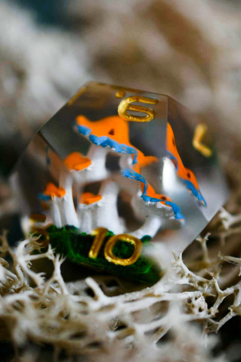 Marvellous Mushrooms - Premium Sharp Edge Dice Set