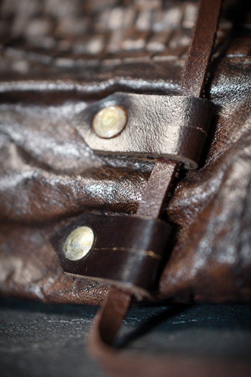 Merchant's Woven Leather Large Coin and Dice Pouch