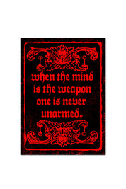 The Mind is the Weapon - Textured Sticker