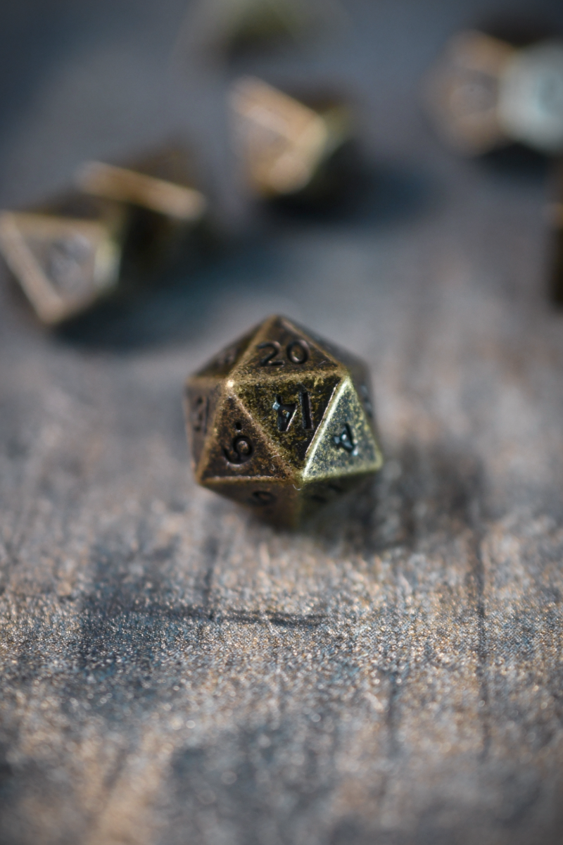 Bronze - Miniature Metal Dice Set