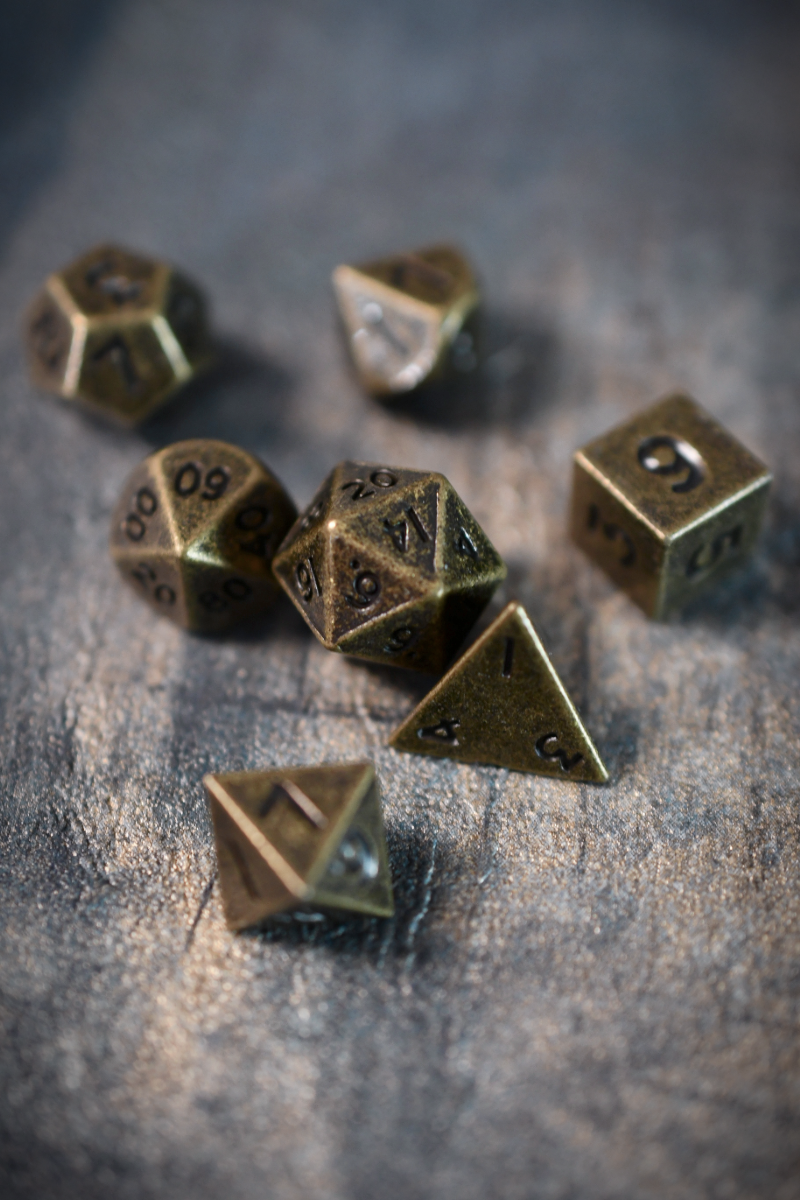 Bronze - Miniature Metal Dice Set