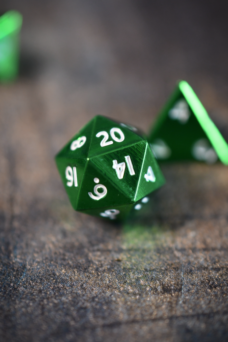 Emerald - Miniature Metal Dice Set