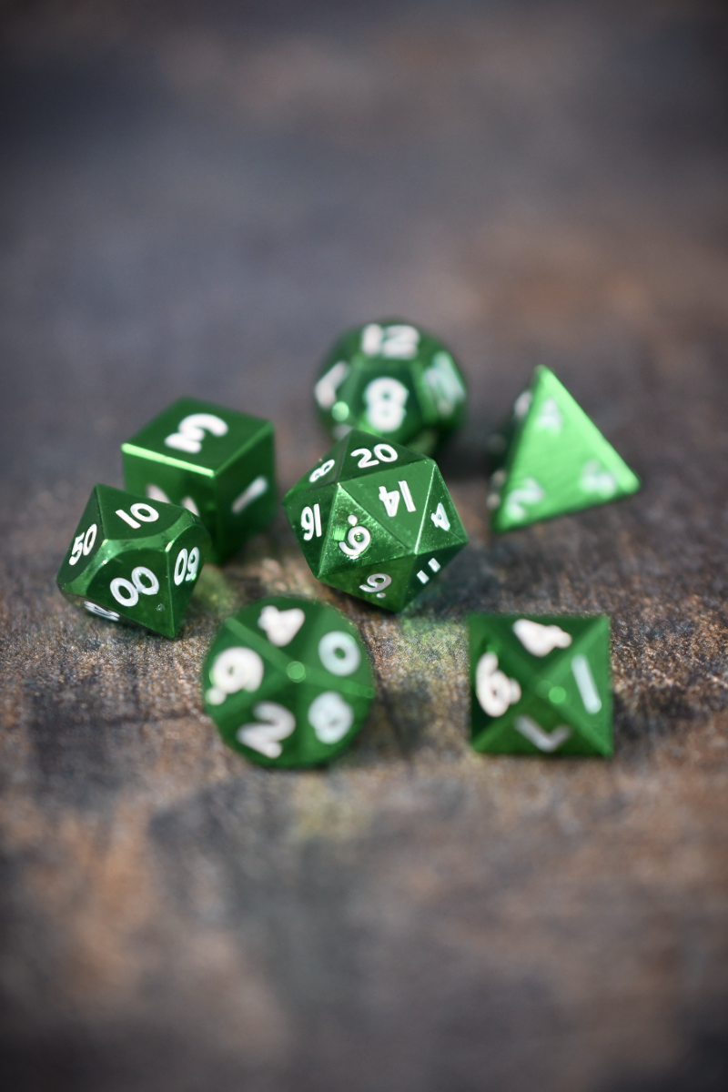 Emerald - Miniature Metal Dice Set