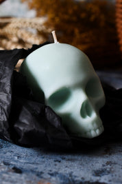 Mint Chocolate Scented Skull Candle