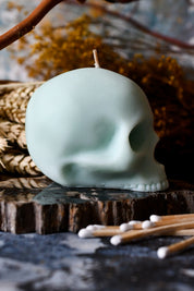 Mint Chocolate Scented Skull Candle