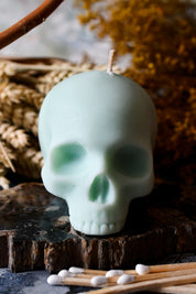 Mint Chocolate Scented Skull Candle
