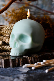 Mint Chocolate Scented Skull Candle
