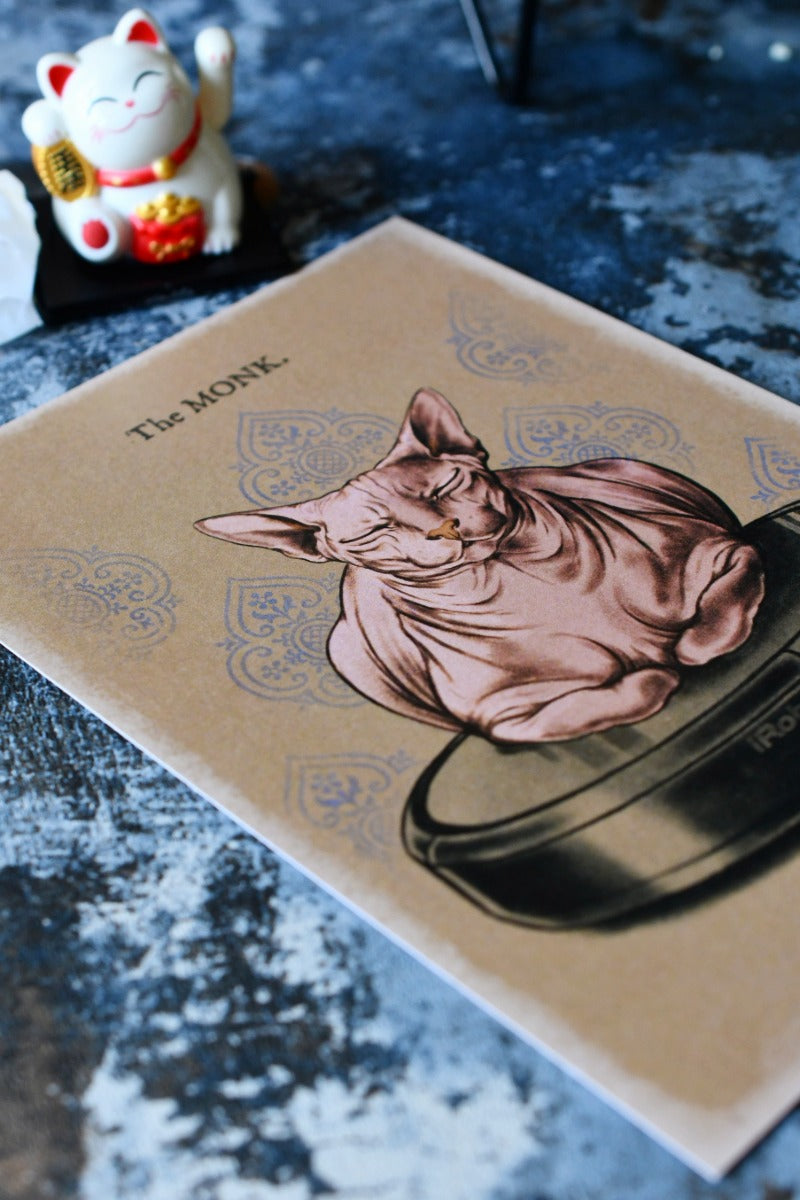 The Monk Cat - Art Print