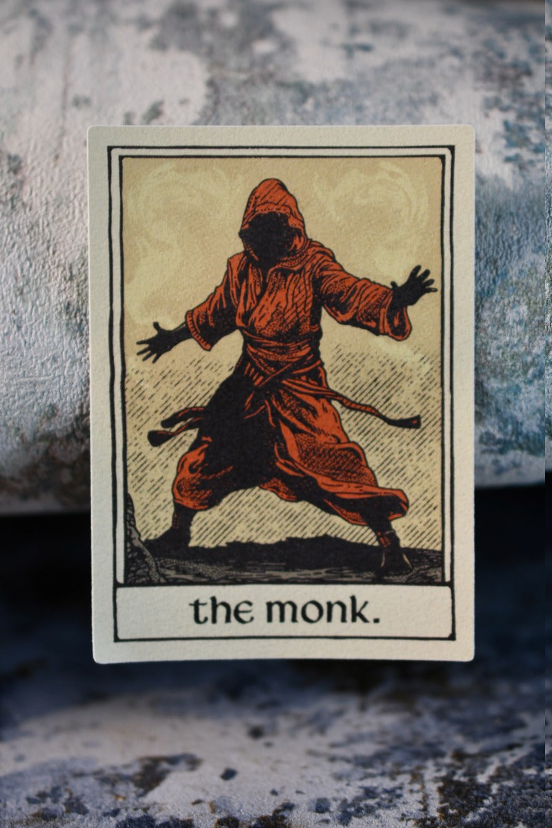 Monk - Tarot Inspired Textured Sticker