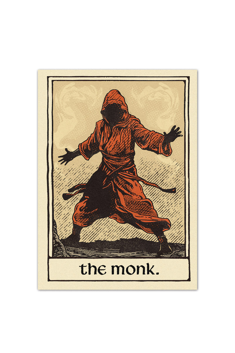 Monk - Tarot Inspired Textured Sticker