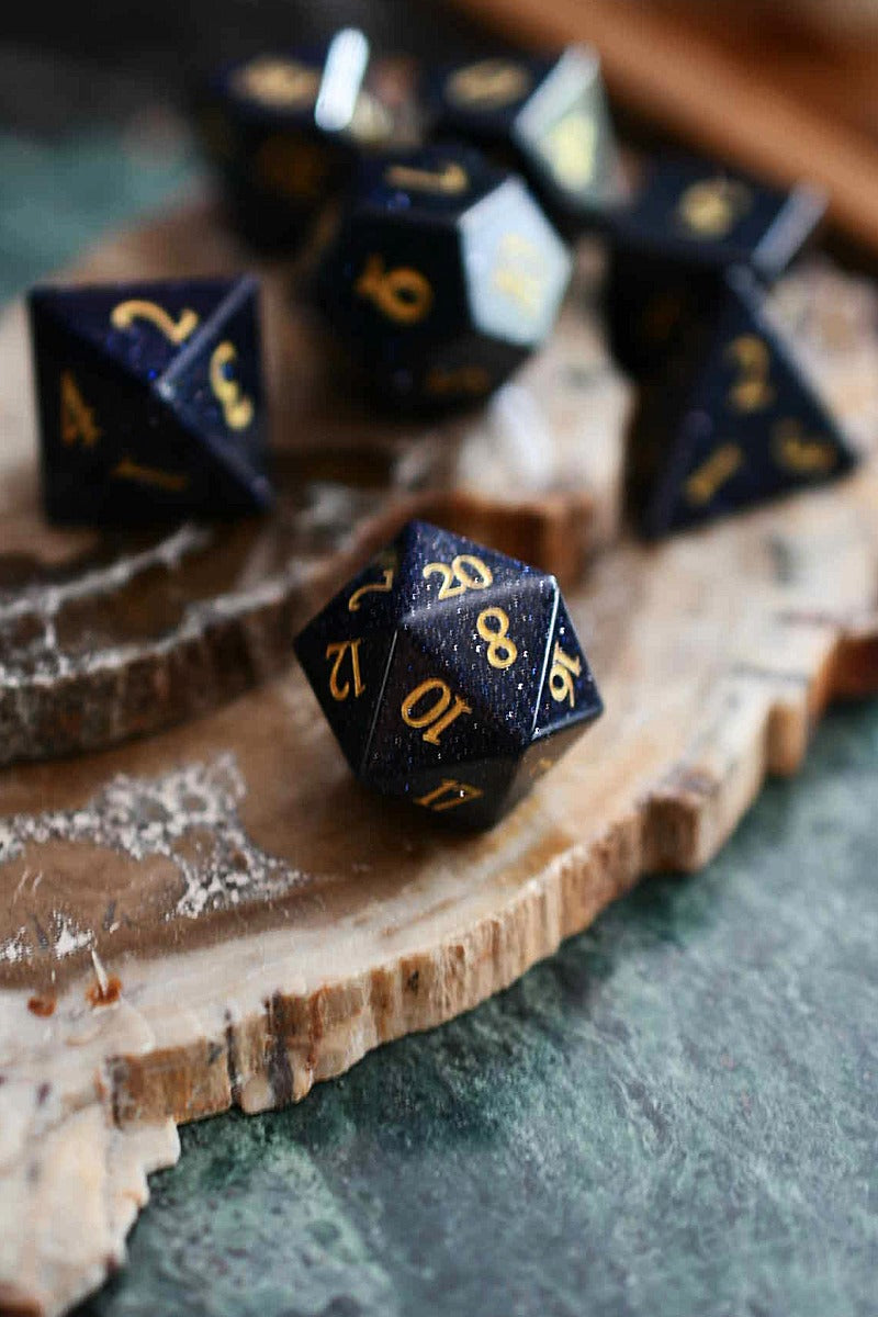 Nightstone Gemstone Dice Set