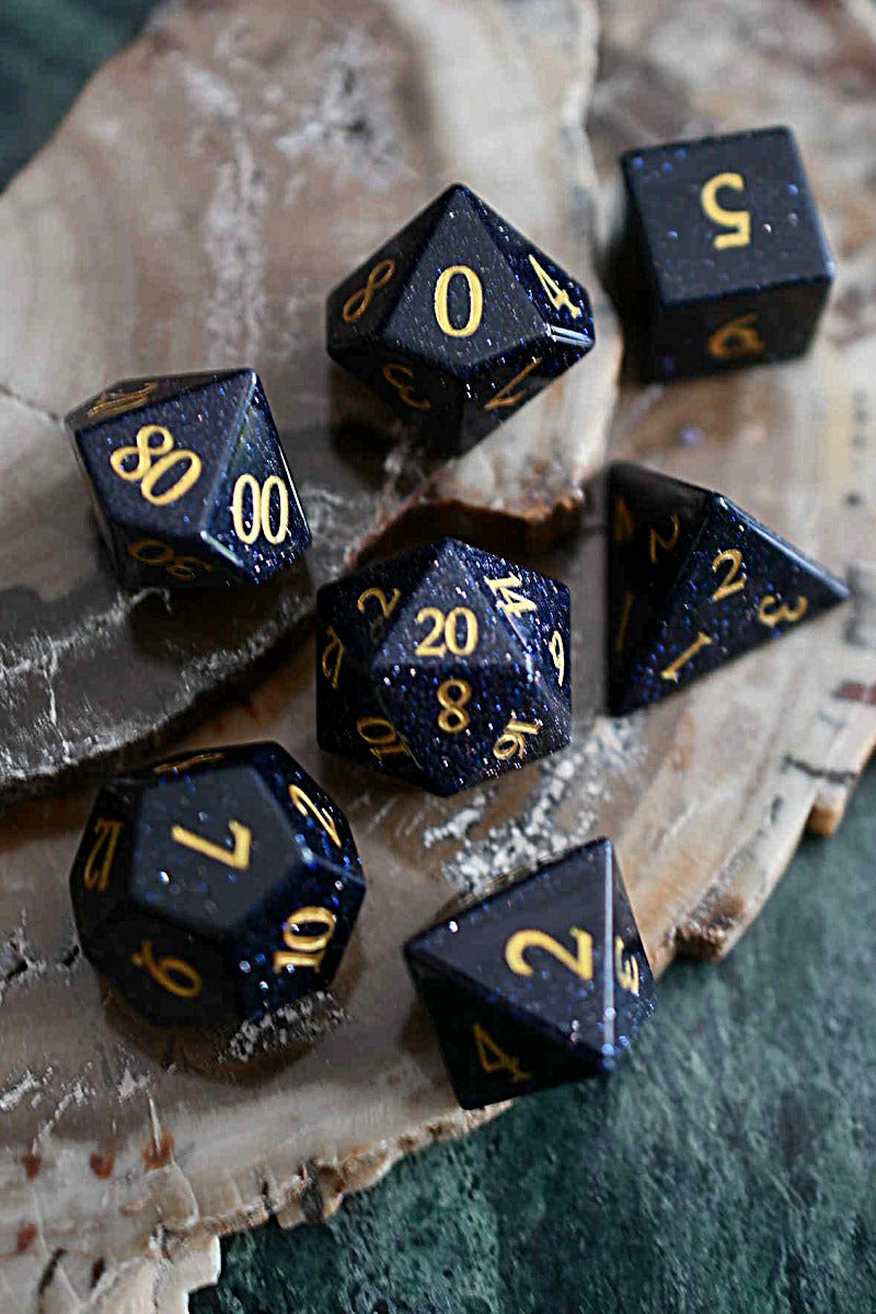 Nightstone Gemstone Dice Set