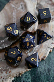 Nightstone Gemstone Dice Set