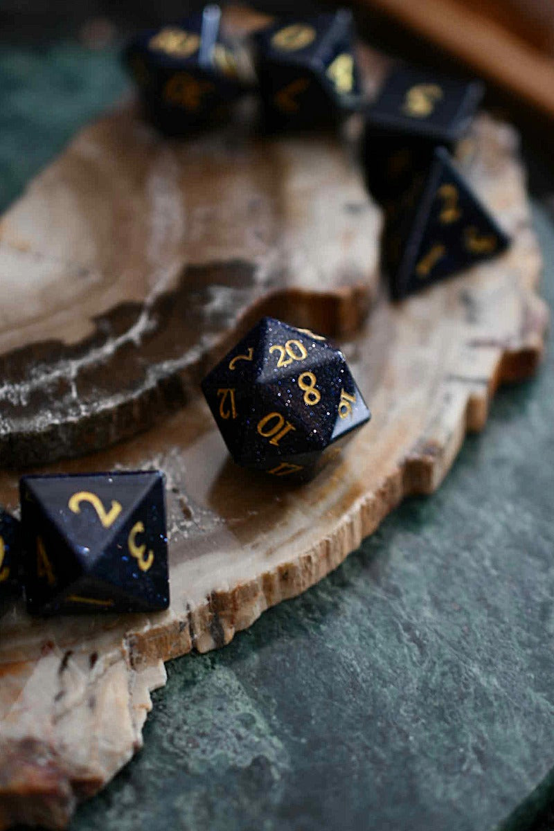 Nightstone Gemstone Dice Set
