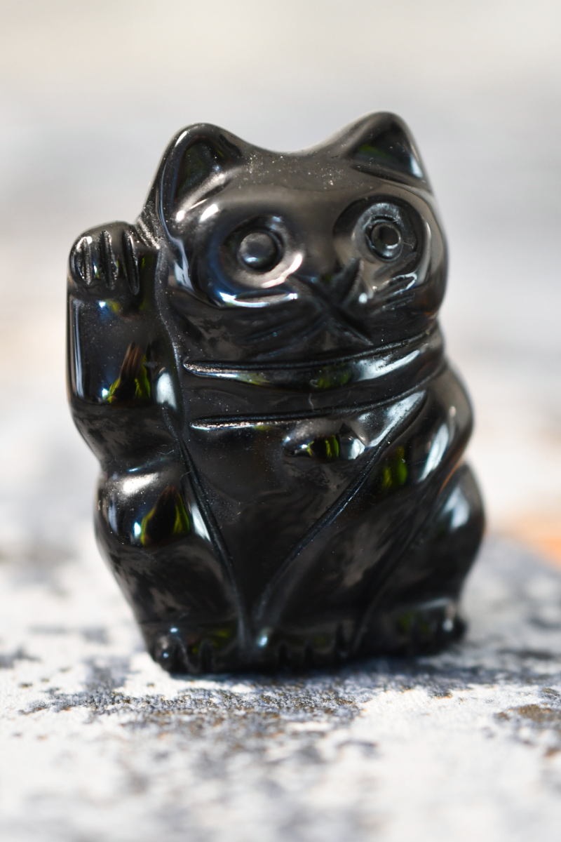 Obsidian Lucky Cat