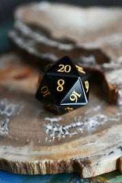 Obsidian Gemstone Dice Set