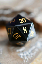 Obsidian Gemstone Dice Set