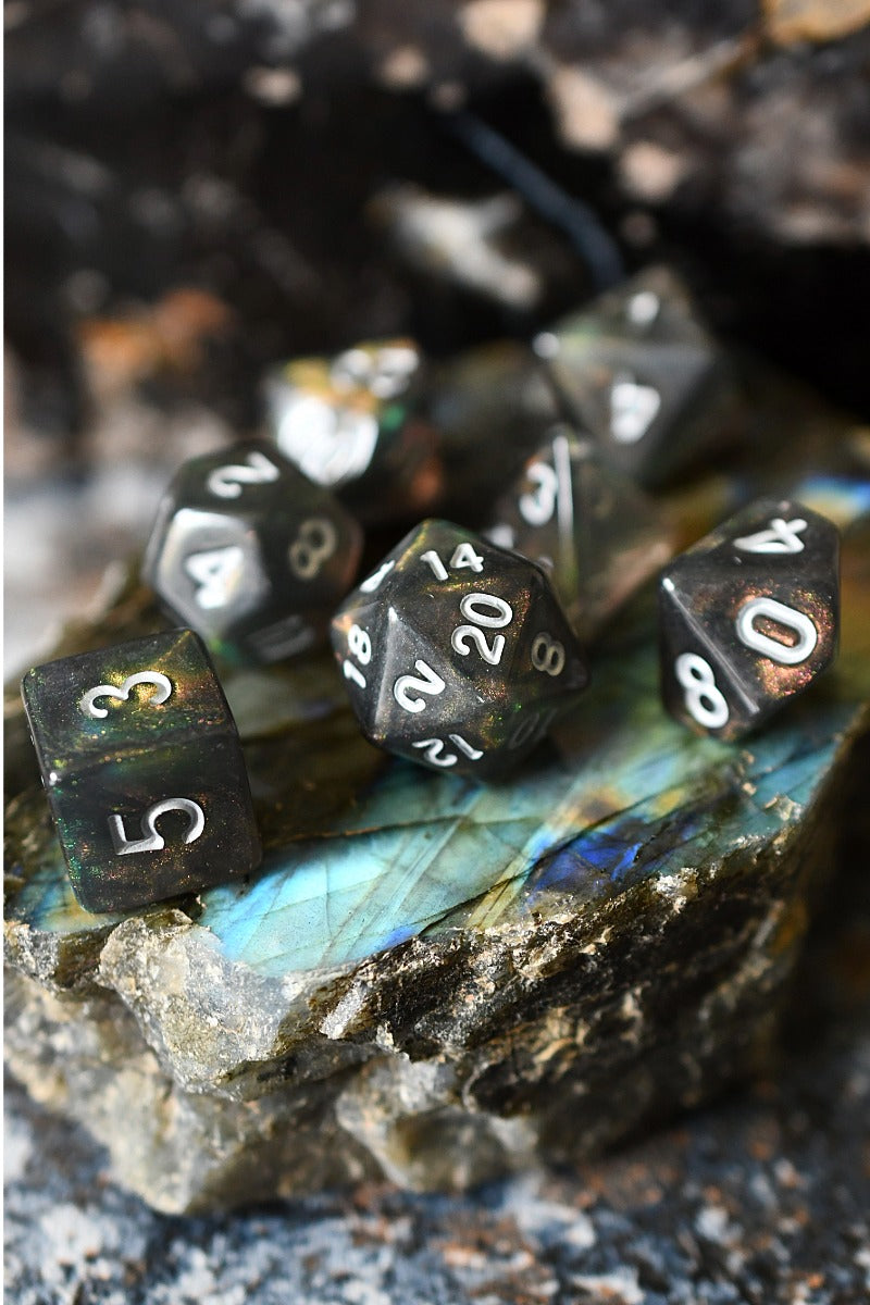 Dark Oil - Acrylic Dice Set