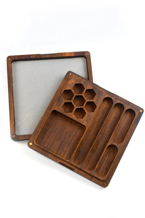 Solid Dark Wood Gaming Companion Box