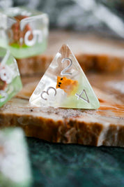 Owlbear and Baby Owlbear - Acrylic Dice Set