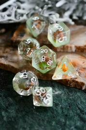 Owlbear and Baby Owlbear - Acrylic Dice Set