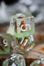 Owlbear and Baby Owlbear - Acrylic Dice Set