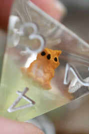 Owlbear and Baby Owlbear - Acrylic Dice Set