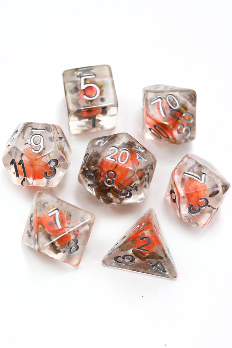 Fall Flower - Acrylic Dice Set
