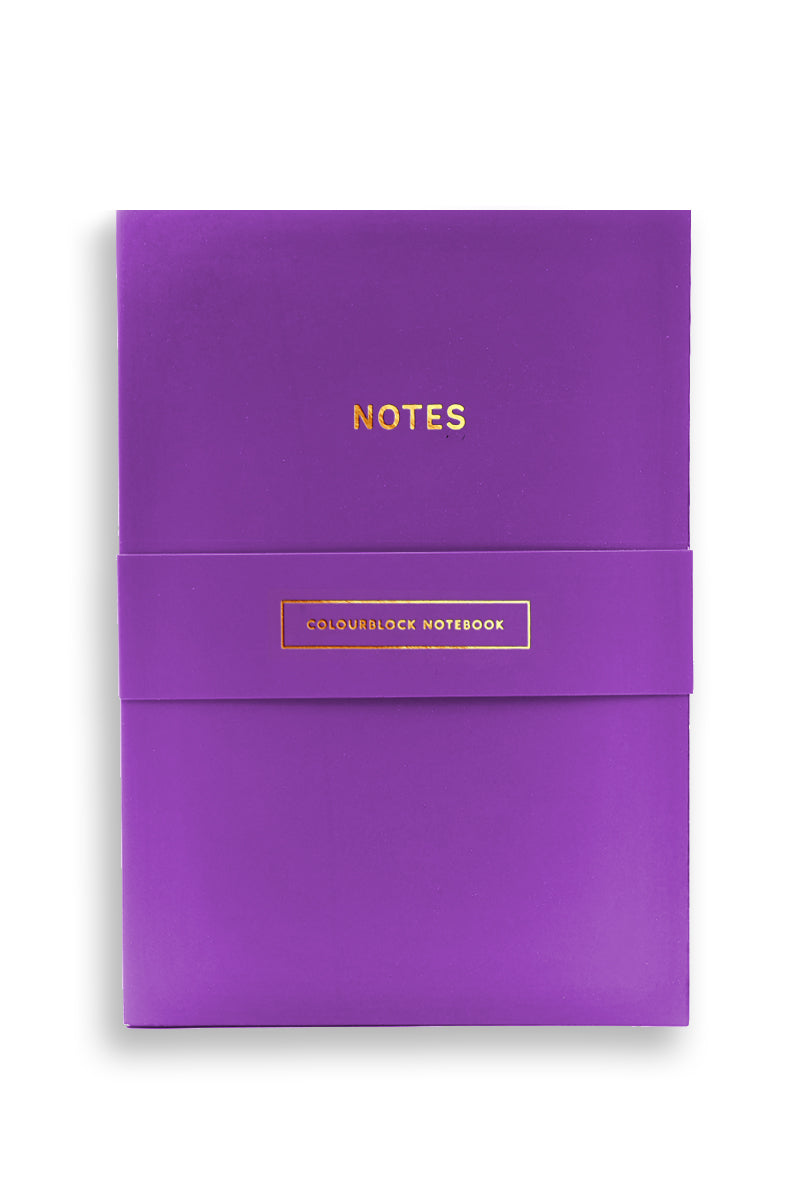 Rich Plum Colourblock A5 Notebook