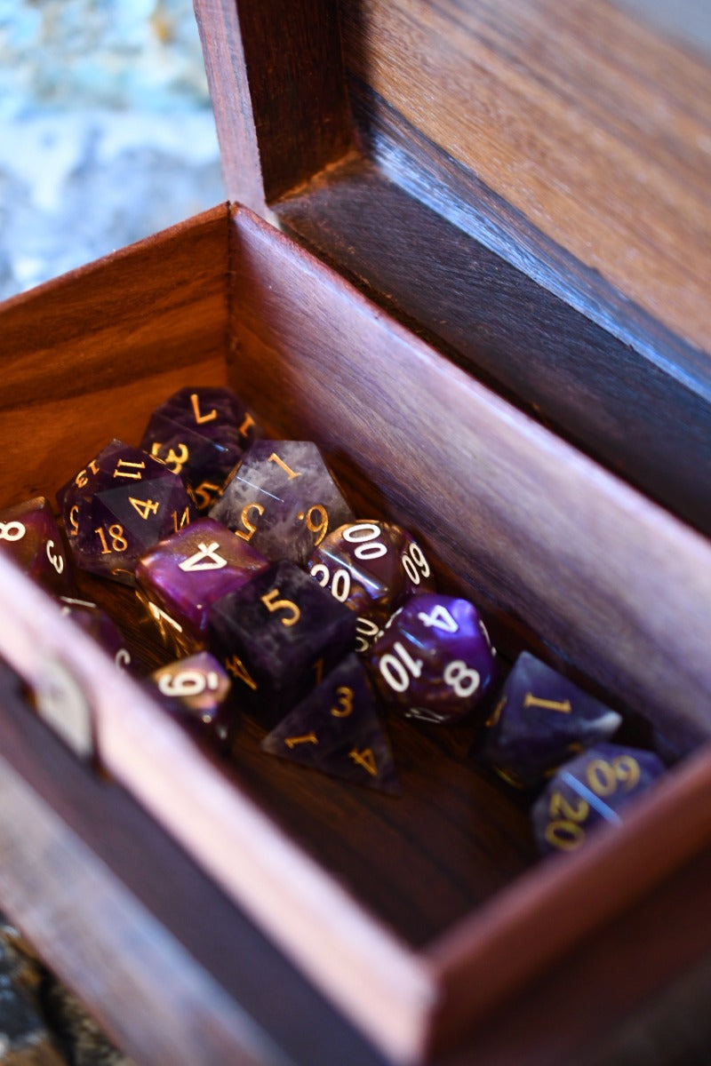Trickster's Puzzle box - Puzzle-Lock Handmade Dice and Accessory Box