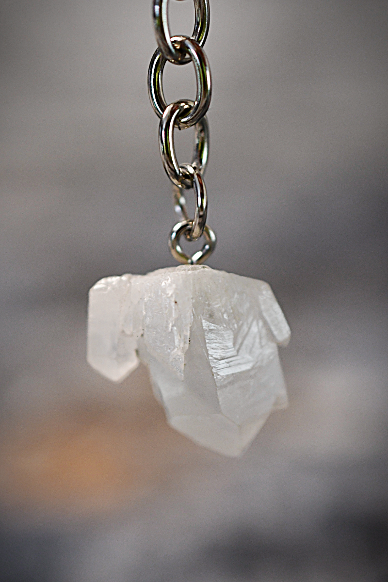 Quartz Cluster Crystal Keyring