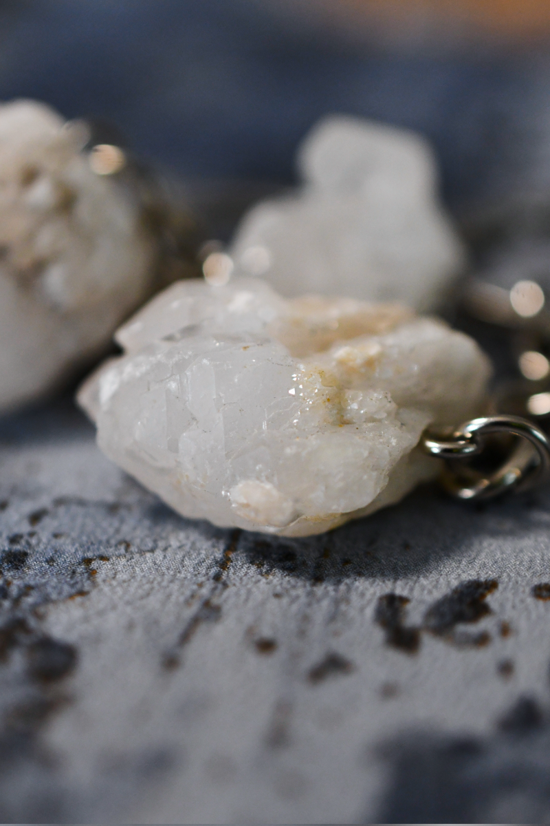 Quartz Cluster Crystal Keyring