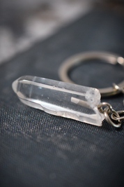 Quartz Wand Crystal Keyring