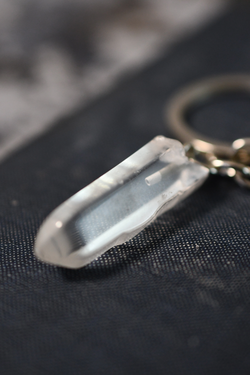 Quartz Wand Crystal Keyring