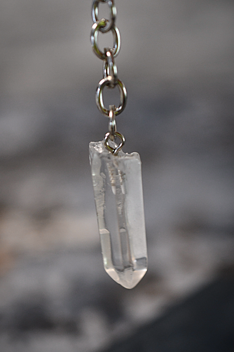 Quartz Wand Crystal Keyring