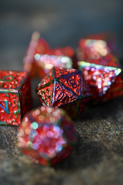 Red Chromatic Dragon - Premium Metal Dice Set