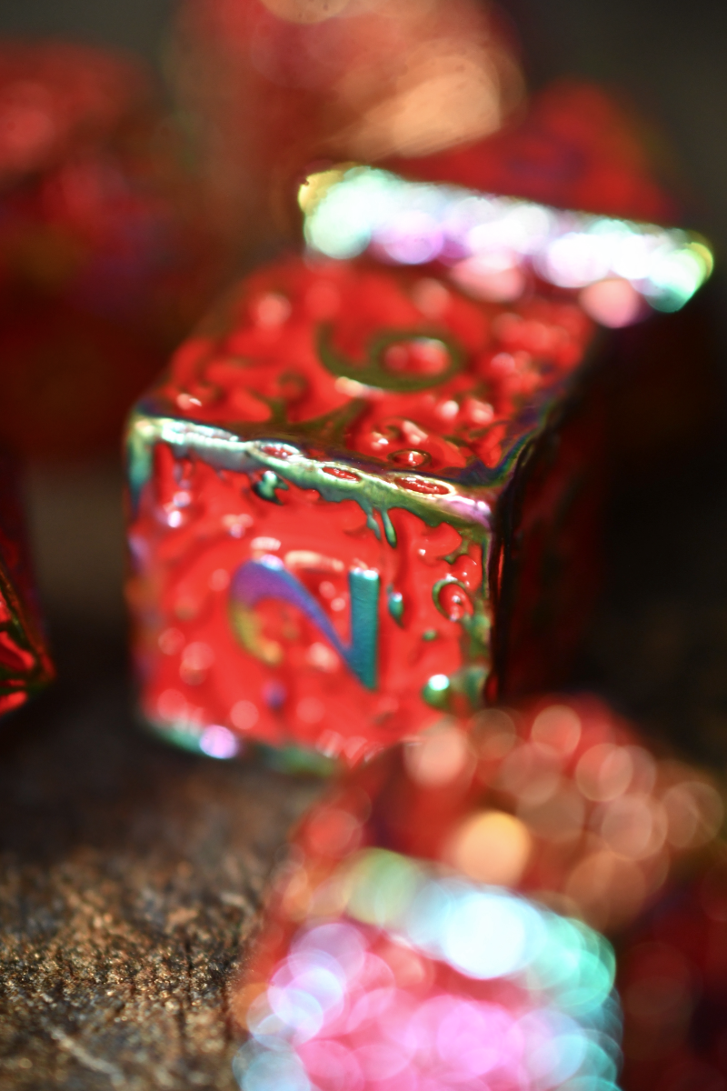 Red Chromatic Dragon - Premium Metal Dice Set