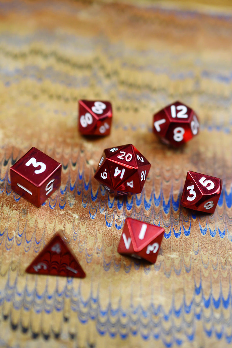 Red Steel - Miniature Metal Dice Set