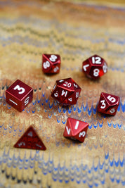 Red Steel - Miniature Metal Dice Set