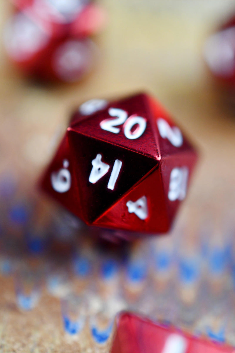 Red Steel - Miniature Metal Dice Set